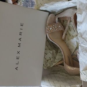 Alex Marie rose gold heels, size 8.5